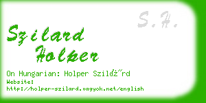 szilard holper business card